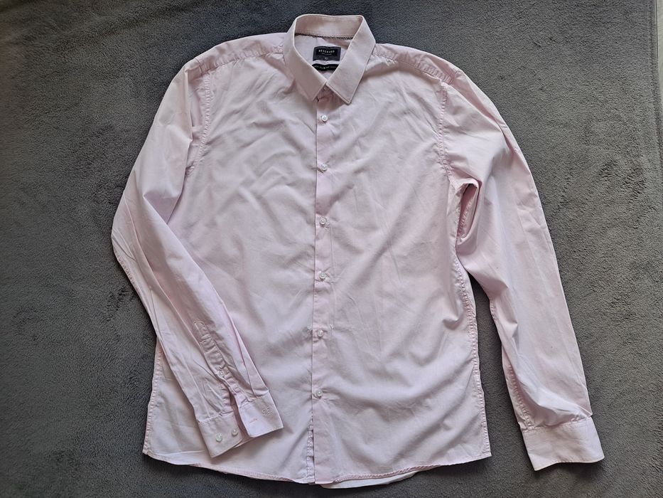 Męska koszula RESERVED Slim Fit rozmiar 42 w kolorze bladoróżowym