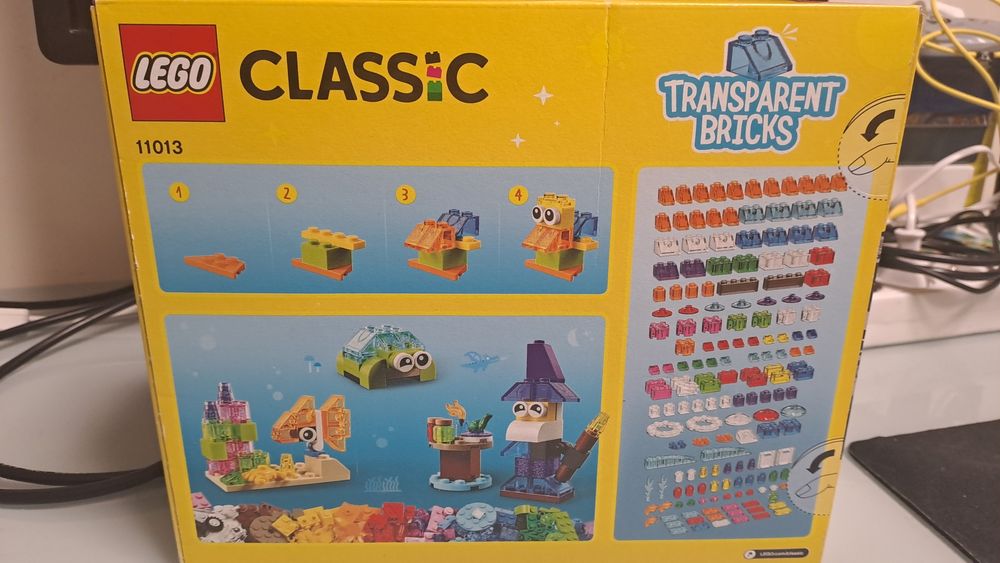 LEGO caixa bricks transparentes