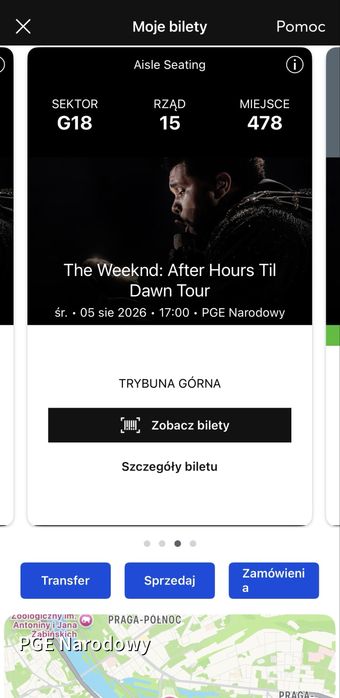 bilet na koncert the weeknd 5 sierpnia