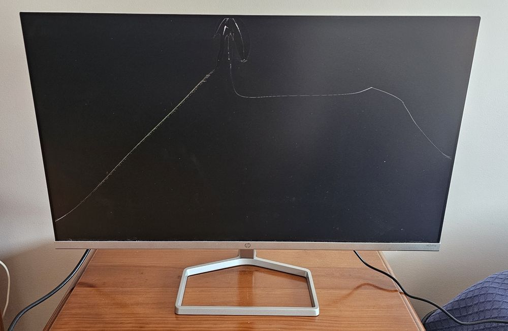Monitor LED HP M24FW ecrã rachado