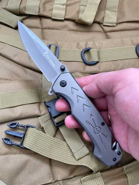 ТОП! Ніж складний Browning XD-4 стропоріз склобій тактический нож складной со стропорезом