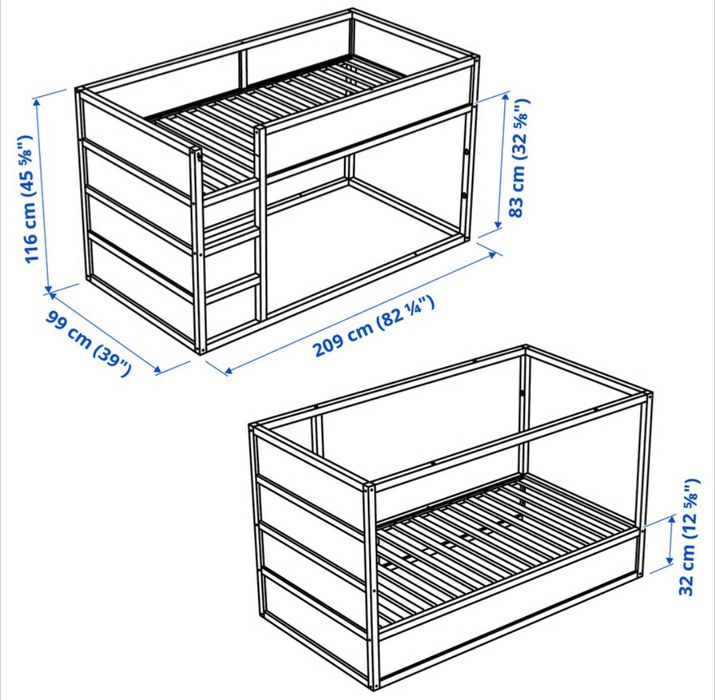 Cama beliche IKEA KURA