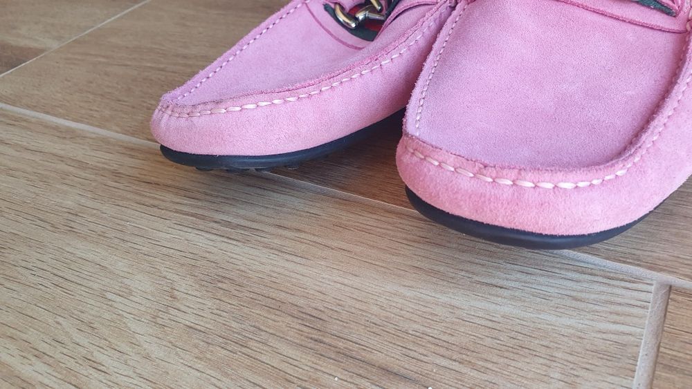 Nowe różowe mokasyny ze skóry naturalnej r.45 Soler&Pastor