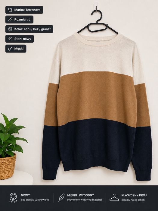 Sweter sweterek meski L