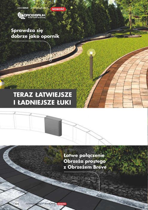 NOWOŚĆ obrzeże do łuków BREVE firmy DROGBRUK