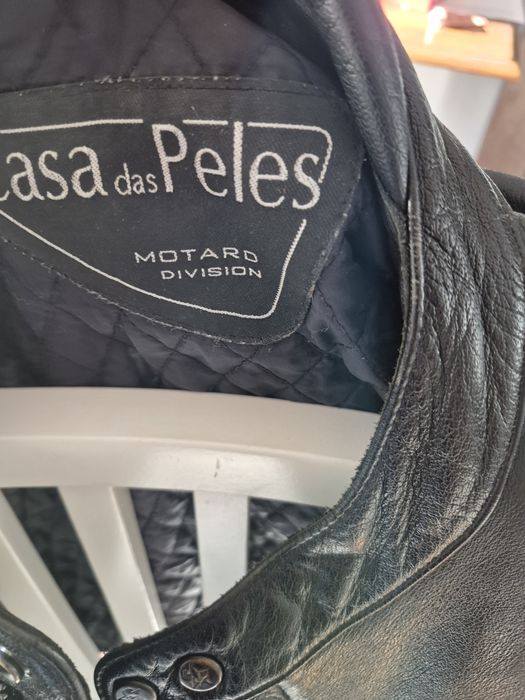 Casaco de moto em pele