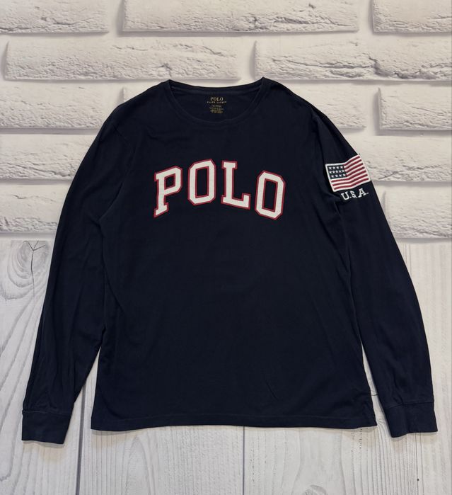 Лонгслів Polo Ralph Lauren з принтом «POLO», розмір M