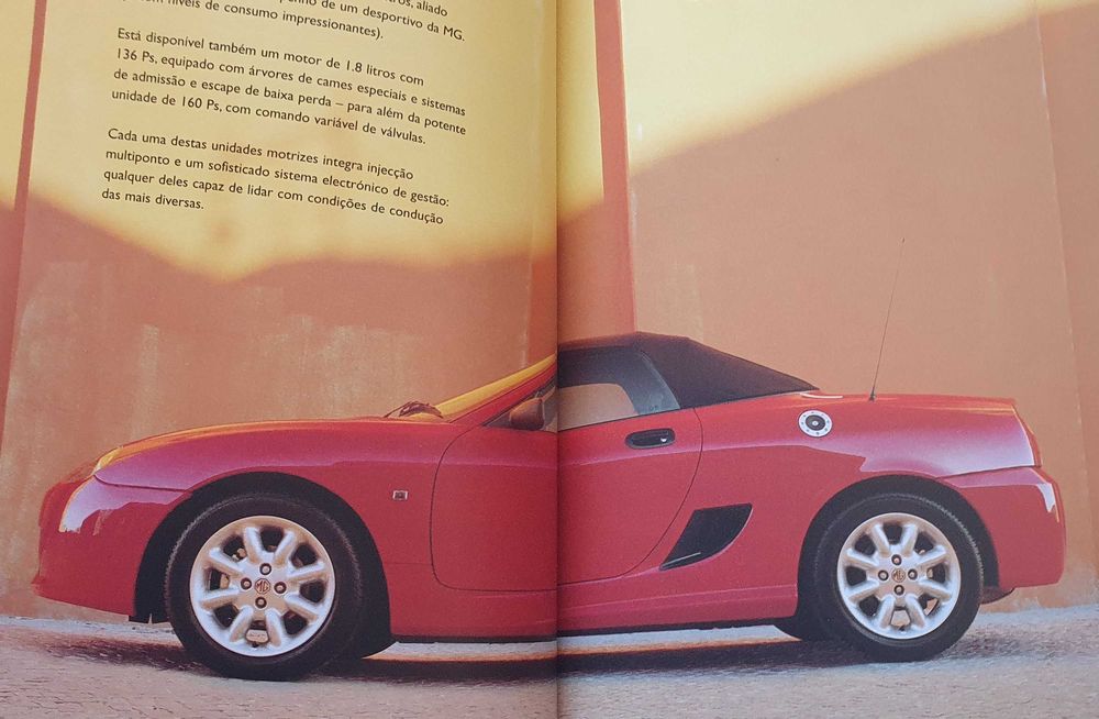 Catálogo automóvel MG TF - 2002 - Portugal