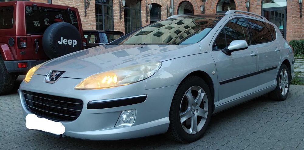 Peugeot 407SW, 2.2 HDI, 170KM, 2007r., Biturbo, skrzynia 6 biegowa, panoramiczny dach.