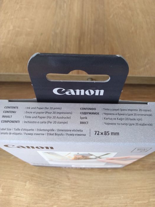 Tusz i papier do mini drukarki Canon.