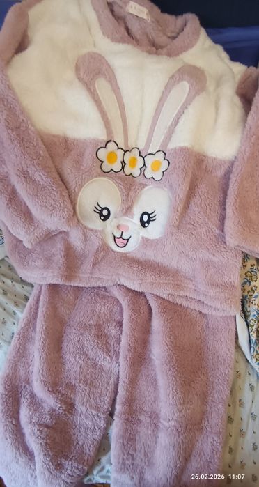 Піжама жіноча тепла з зайцем   XL 1 шт