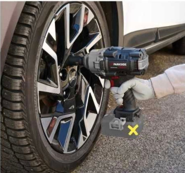 Chave de Impacto "A Besta" 1356Nm Parkside Performance