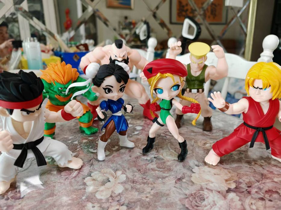 Colecionáveis de animes  de ação Versão Chibi Street Fighter