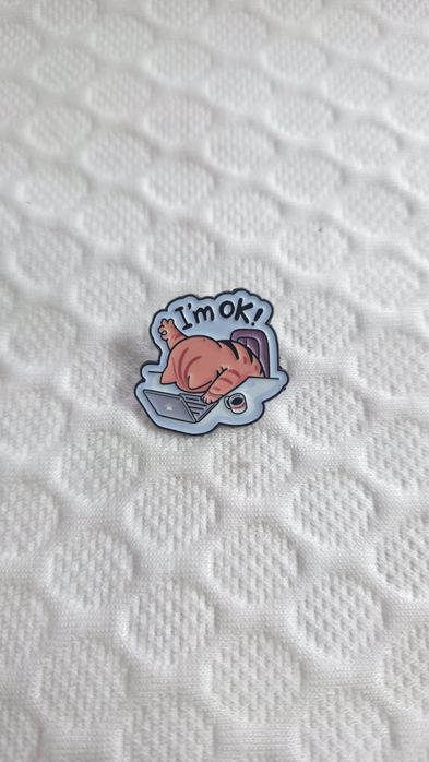 Przypinka wpinka pin broszka kot alternative y2k