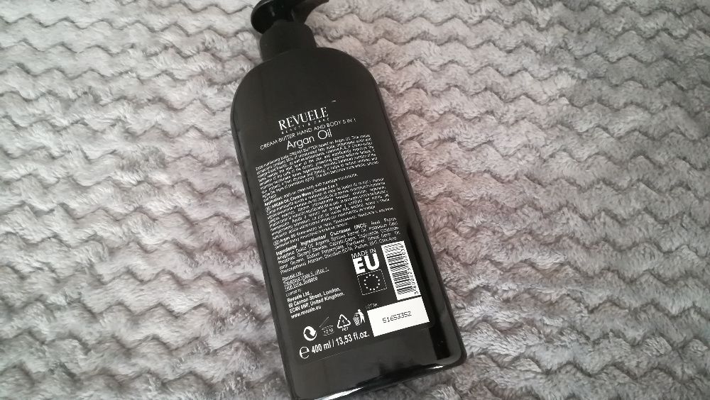 Revuele creme corpo e mãos hidratante anti-idade ÓLEO ARGÃO 400ml NOVO