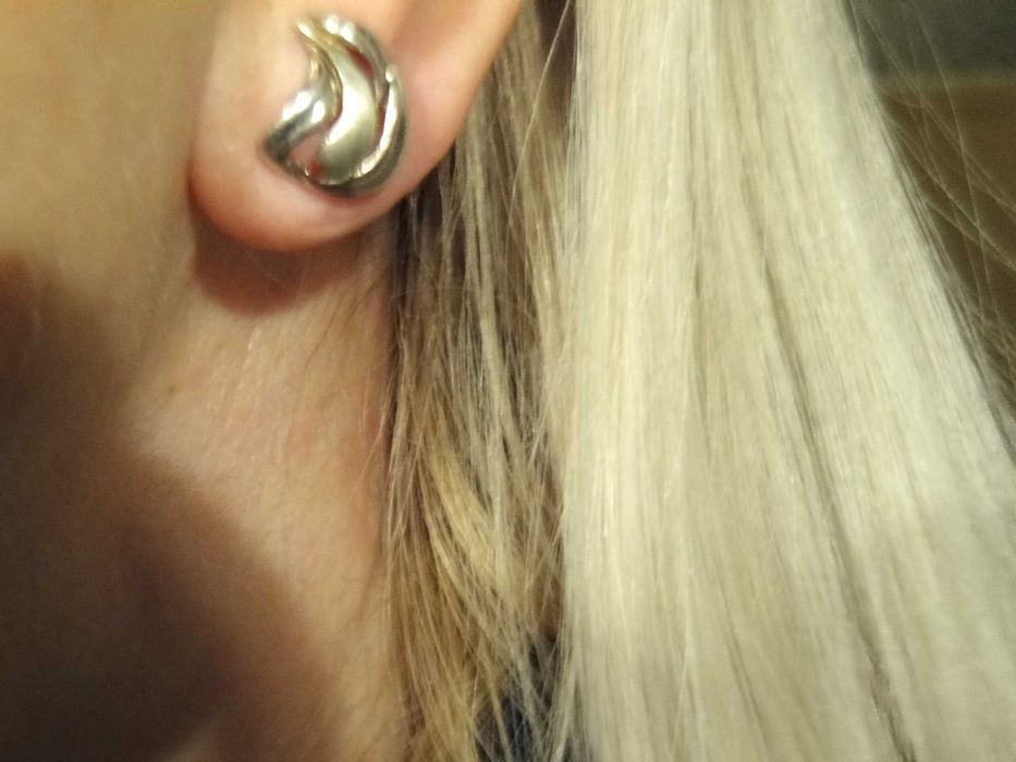 Stare artystyczne kolczyki srebro 925