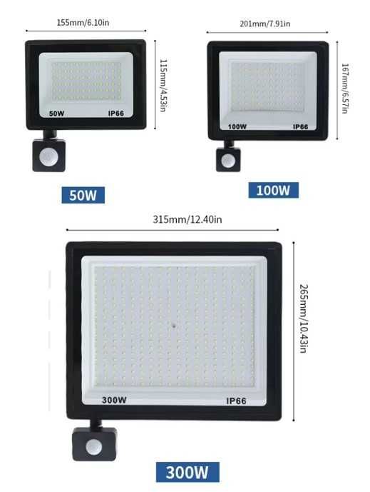 Holofote Projetor Led 50W, 100W e 300W 220VAC 4000K IP66