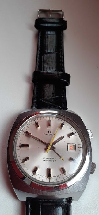 Zegarek OEBRA Alarm 17 jewels SWISS ładny stan.