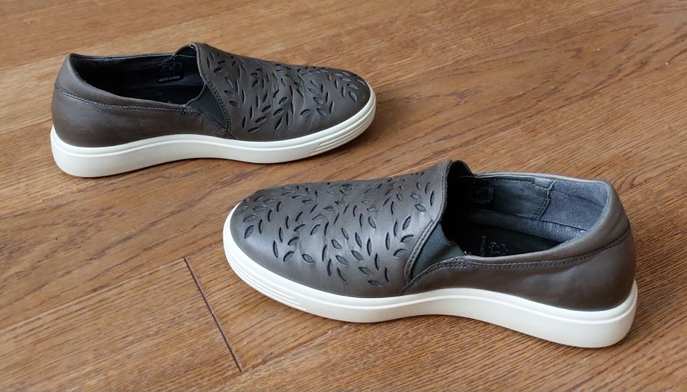 Ecco Soft туфли мокассины слипоны ориг.р.39(25,5см)