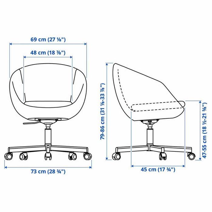 Cadeira de escritório SKRUVSTA, Vissle cinza do IKEA