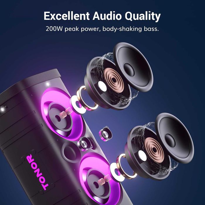 Maszyna karaoke TONOR K60 Bluetooth + 2 mikrofony LED USB TF