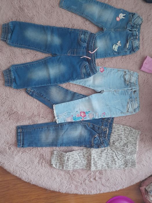 Spodnie jeansy 86 zestaw