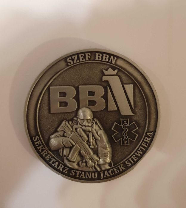 Coin Jacek Siewiera BBN moneta pamiątkowa Biuro Bezpieczeństwa Narodow