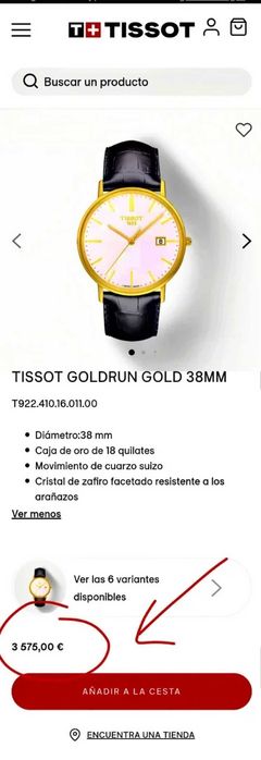 Tissot Goldrun Gold 18K