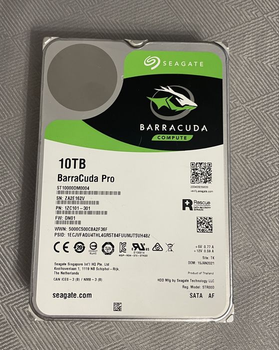 Seagate BarraCuda Pro 10TB HDD SATA III 7200 RPM