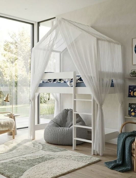 Ліжко дитяче двоповерхове монтессорі двухэтажная кровать матрас