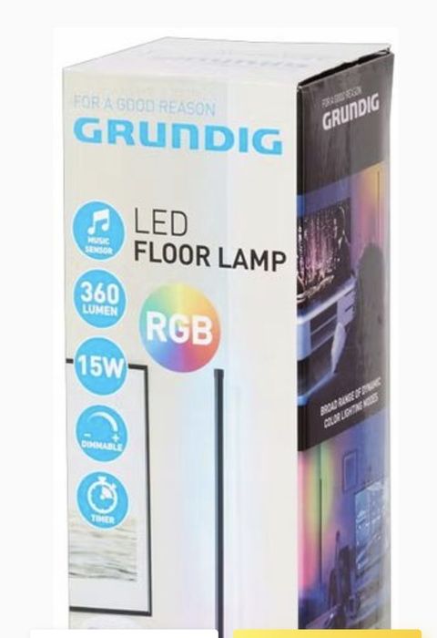 2 x Lampa,  Grundig led floor RGB usb