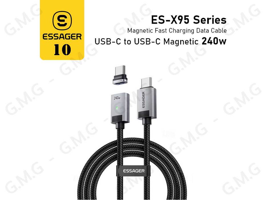 Кабель ESSAGER Sunset USB-C to USB-С 100W Fast Charging Data Cable