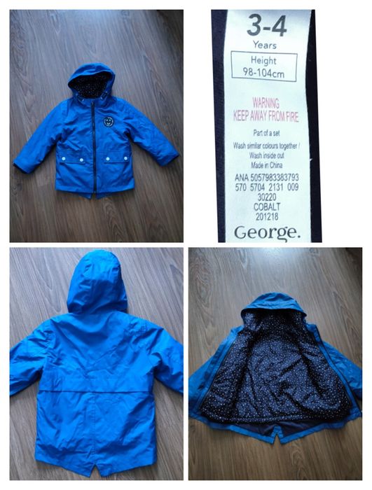 Курточка Дощовик 98/104 George (Англія) 3 сезона Грязепруф для дівчини