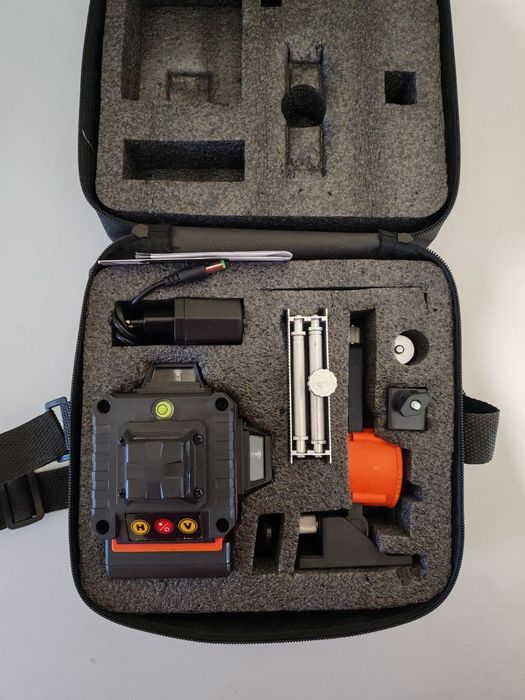 ПОВНИЙ комплект Hilda 4D 16 ліній ЗЕЛЕНИЙ Лазерний рівень нівелір 4D