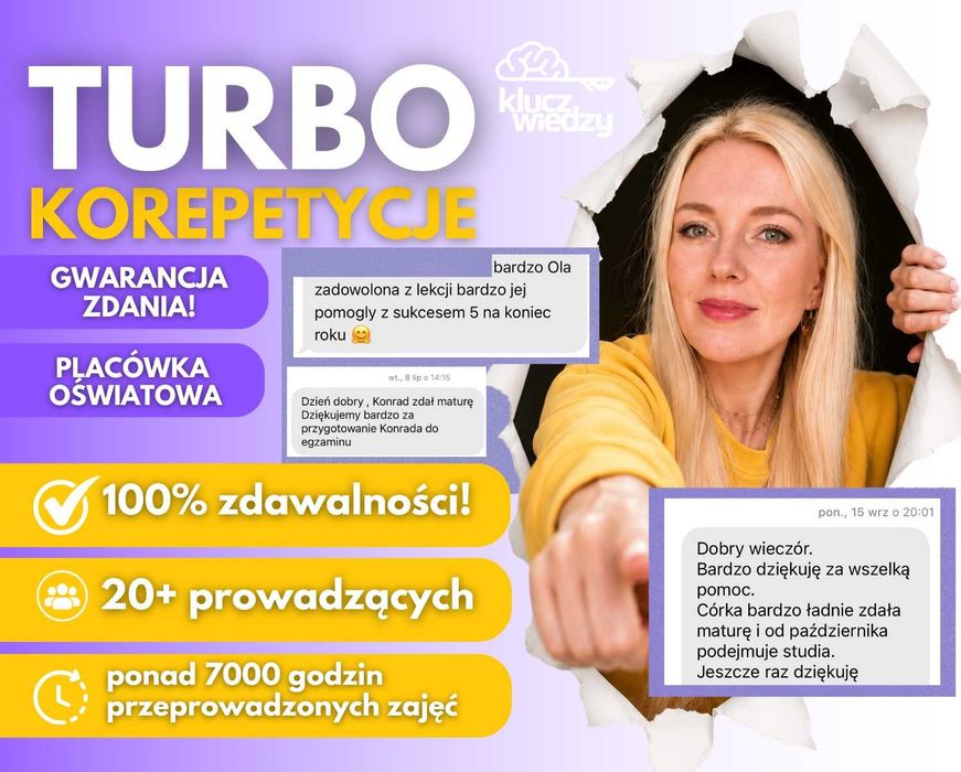 SKUTECZNE KOREPETYCJE | J. polski | Matura | Egzamin ósmoklasisty | Liceum | Szkoła podstawowa