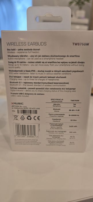 Słuchawki XMUSIC TWS750W