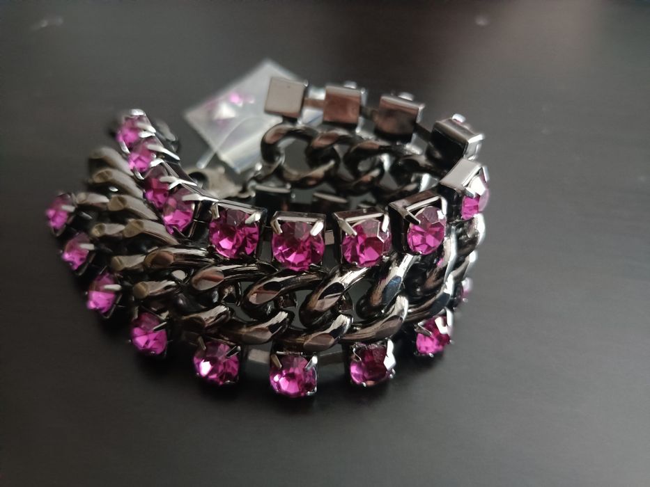 Szeroka fioletowa bransoletka