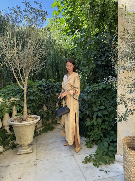 Кімоно  бежеве з візерунком Blackseatribe