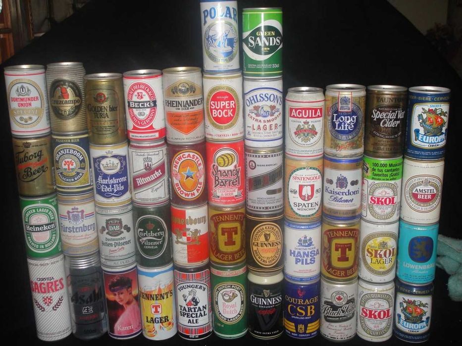Vintage Soft Drink and Beer Cans (Foreign and Portuguese)