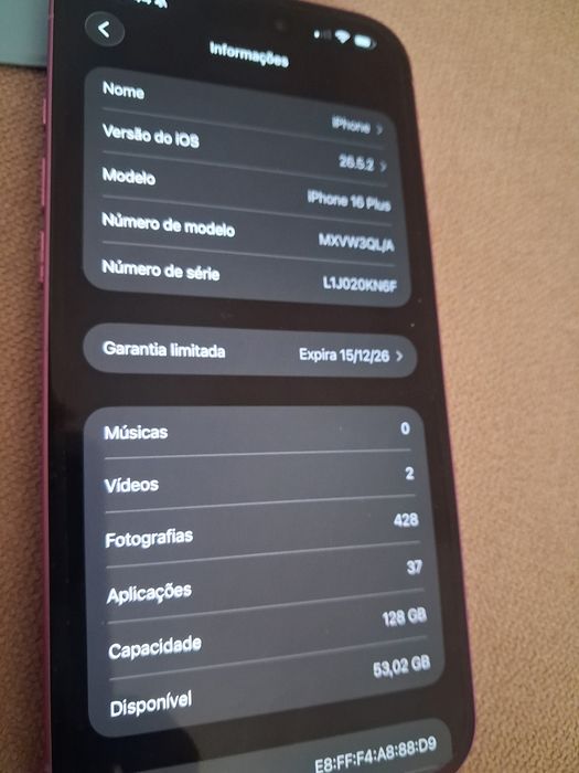 Iphone 16 plus como novo