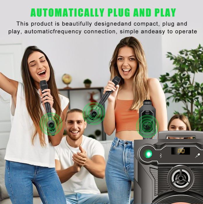 Transmissor sem fios UHF guitarra microfone