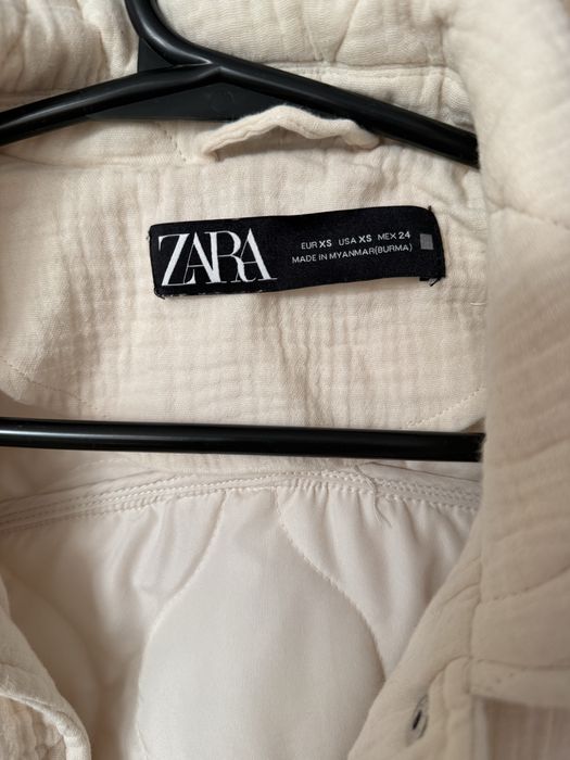 ZARA куртка стьобана лайнер зара zara молочна S
