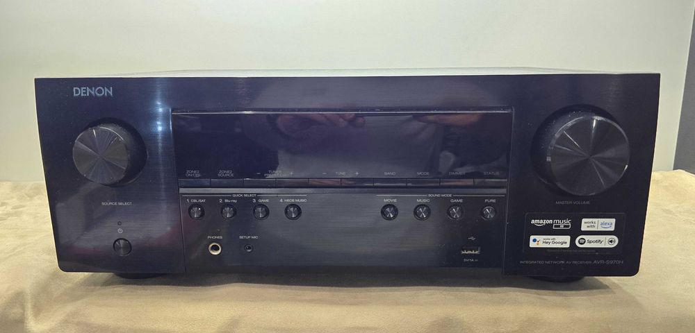 Amplituner Denon AVR-S970H 7.2-kanałowy Dolby Atmos DTS X Wi-Fi Bluetooth AirPlay Czarny