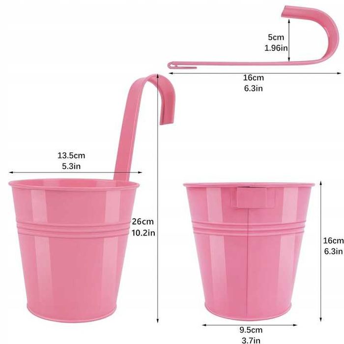 Doniczki Do Ogrodu Na Balkon Metalowe 10szt Zestaw Narzędzi Ogrodowych