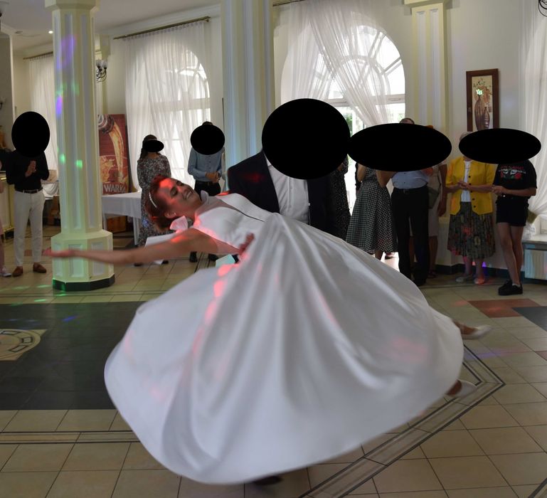Suknia ślubna biała satynowa