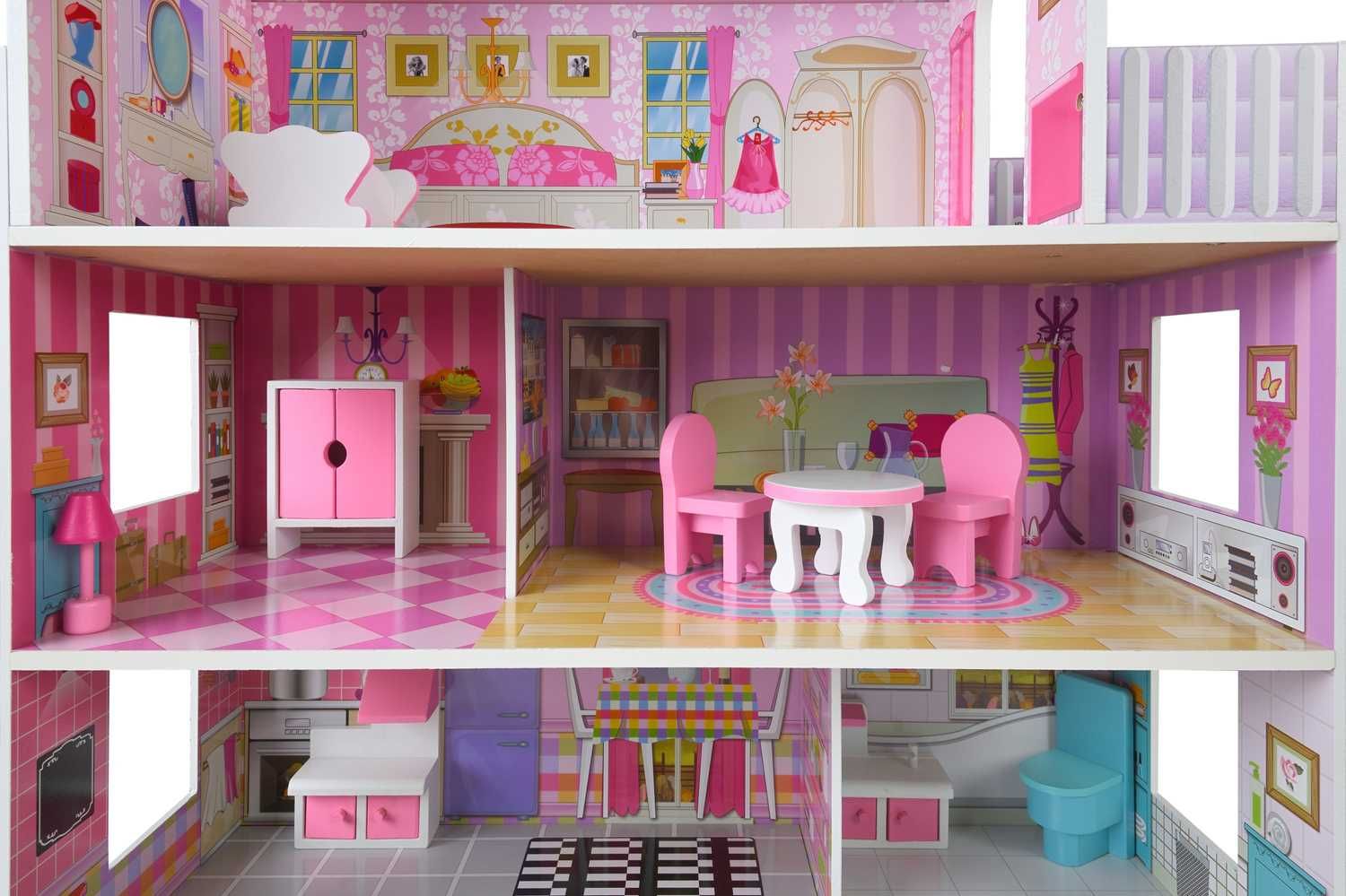 Du y drewniany domek dla lalek olx barbie led z akcesoriami prezent Gda sk Brze no OLX.pl