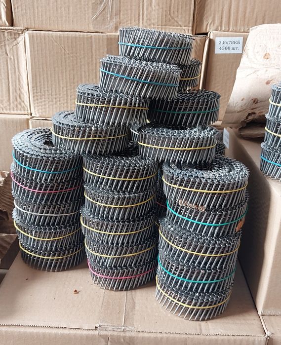 Цвяхи кільцеві в бобінах під пневмомолоток для виробництва дерев'яних