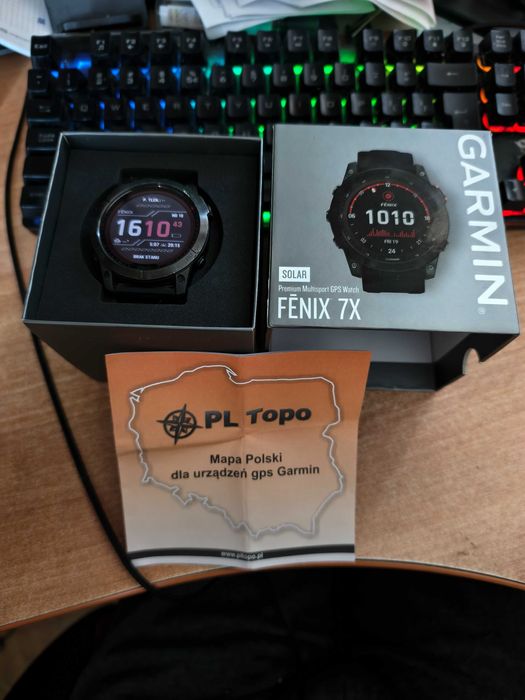 Garmin fenix 7x solar plus mapa topo na gwarancji