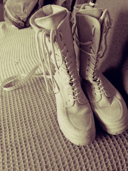 Kozaki bez 36 wiazane damskie i zamek