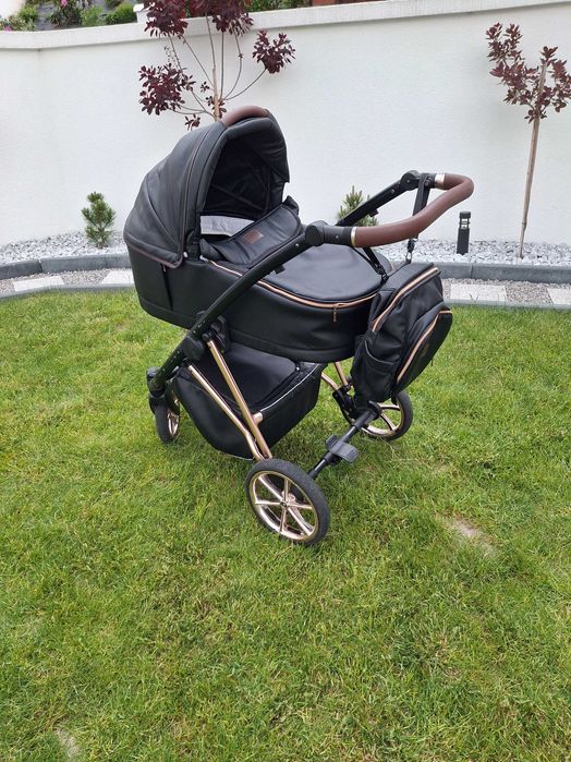 BabyActive Musse Ultra - Wózek Głęboko-Spacerowy 2w1 BLACK/ROSE GOLD
